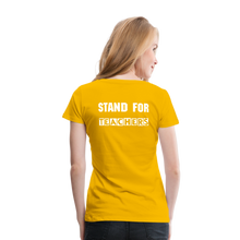 Load image into Gallery viewer, Stand For Teachers - Women’s Premium T-Shirt - 9 Colors - sun yellow